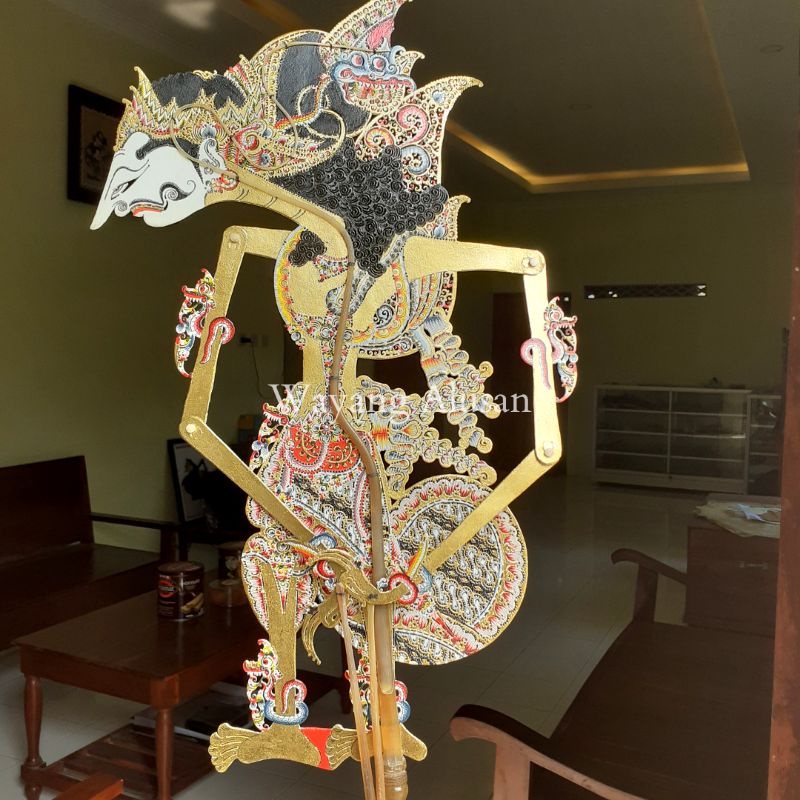 Wayang kulit Wibisono Alusan kulit kerbau ukuran standar dalang