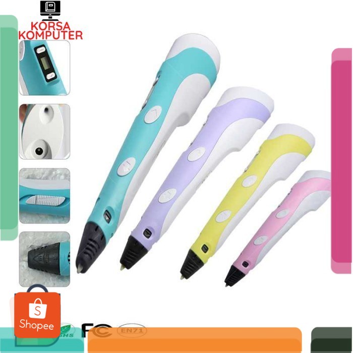 

3D-PEN2 Pena Magic Drawing Printer with 9 Meter PLA Filament - DW-G2