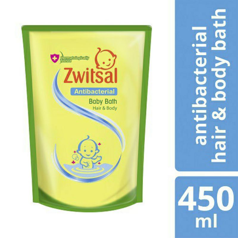 Zwitsal Baby Bath Hair Body Sabun Shampo Bayi Anti Bacterial 450ml 450 ml