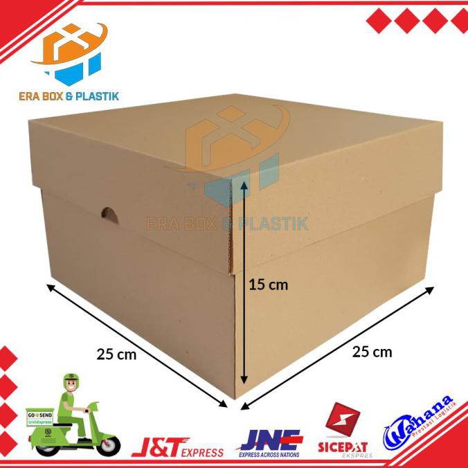 

BARU Kardus 25x25x15 cm | Box | Karton Packaging | Dus Kue Tart Ulang Tahun