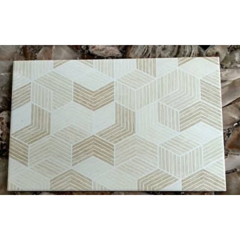 keramik 25x40 dinding kamar motif platinum nino cream decor