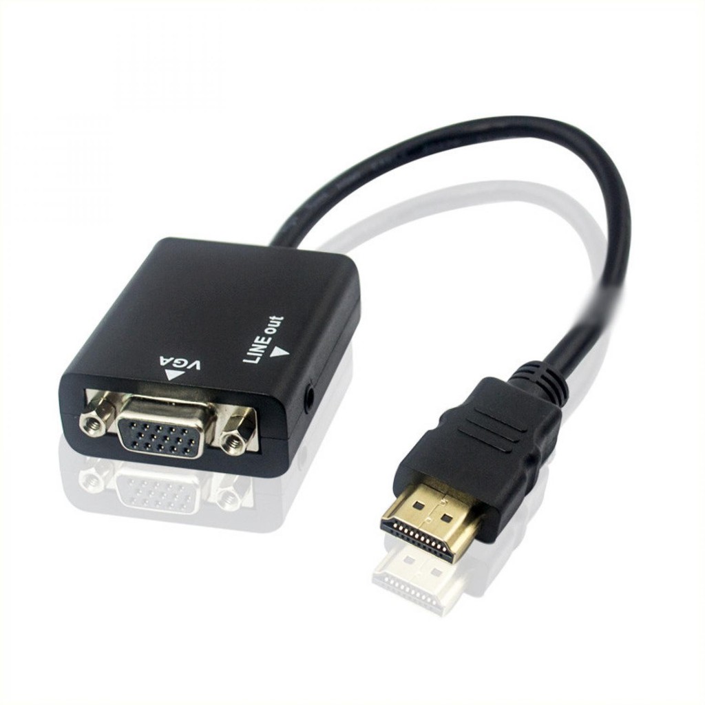 Bayar Ditempat Taffware Kabel Adapter HDMI ke VGA Female Dengan Port Audio - HD008