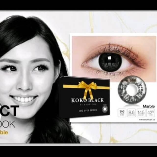 koko black softlens warna hitam by exoticon baby eyes