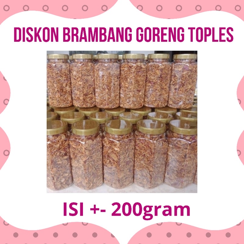 

Brambang goreng toples murah asli brambang tanpa campuran camilan makan enak isi 200gram