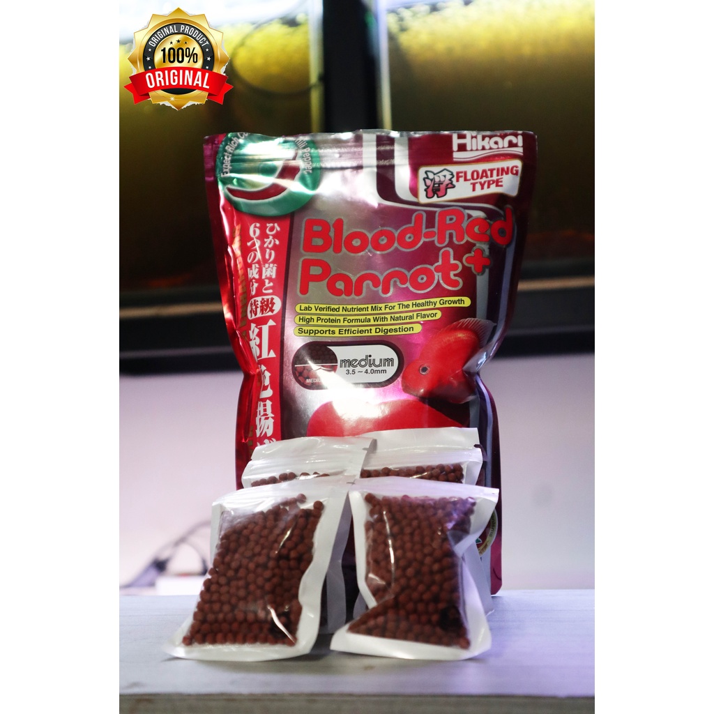 HIKARI BLOOD RED Parrot Repack 10 GRAM PIGMEN MERAH UNTUK IKAN ANDA