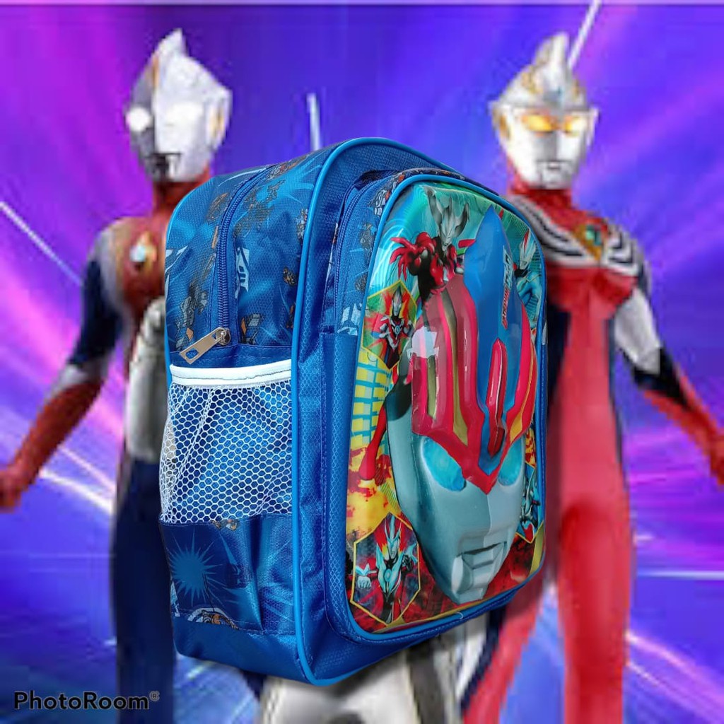TAS PUNGGUNG SEKOLAH ANAK PAUD/TK GAMBAR SPIDERMAN LAMPU LED