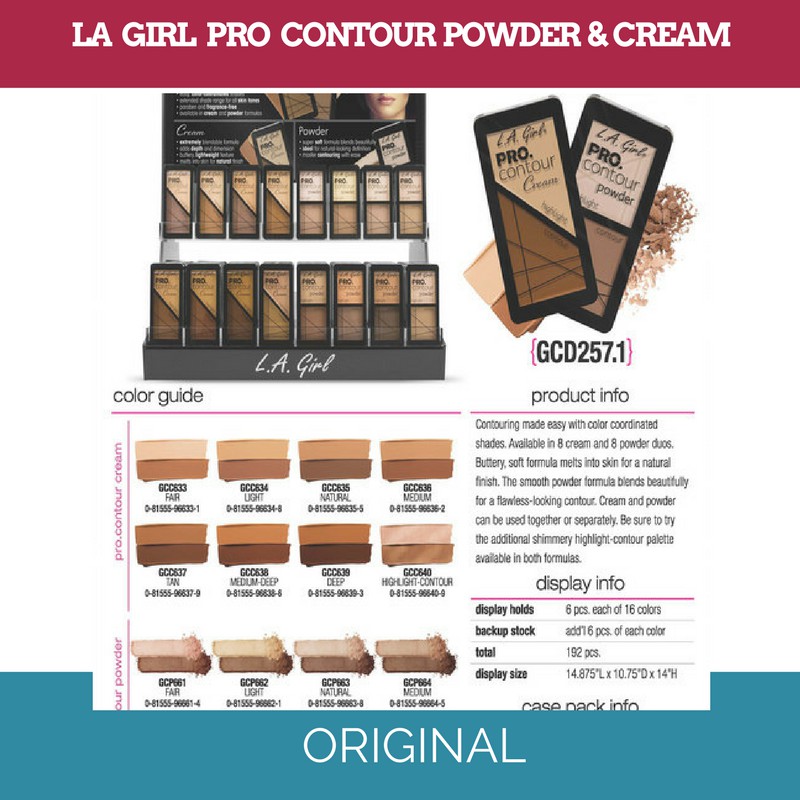Jual LA Girl Pro Contour Powder & Cream Highlight Original Indonesia