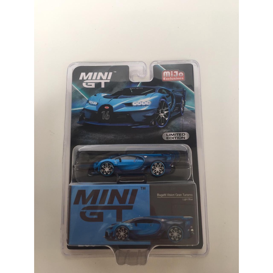 DIECAST MINI GT - MINI GT BUGATTI VISION GRAN TURISMO LIGHT BLUE - MINI GT PREMIUM