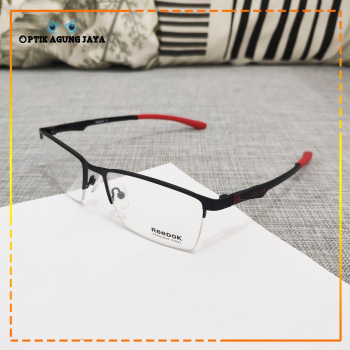 Kacamata Minus Pria - Exclusive Frame Kacamata Baca / Minus Pria Reebok Half Frame Premium