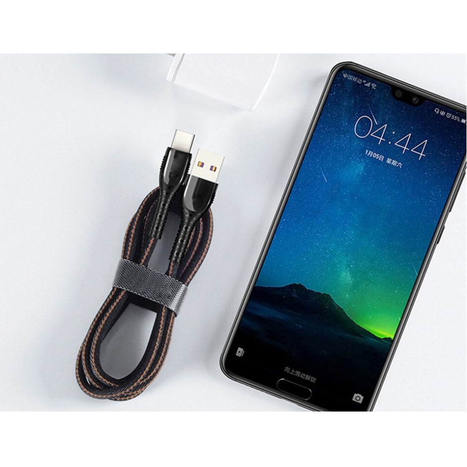 Kabel data 5A  Fast Charging Micro USB Type C iphone ios Cable LED Voltage and Current Display