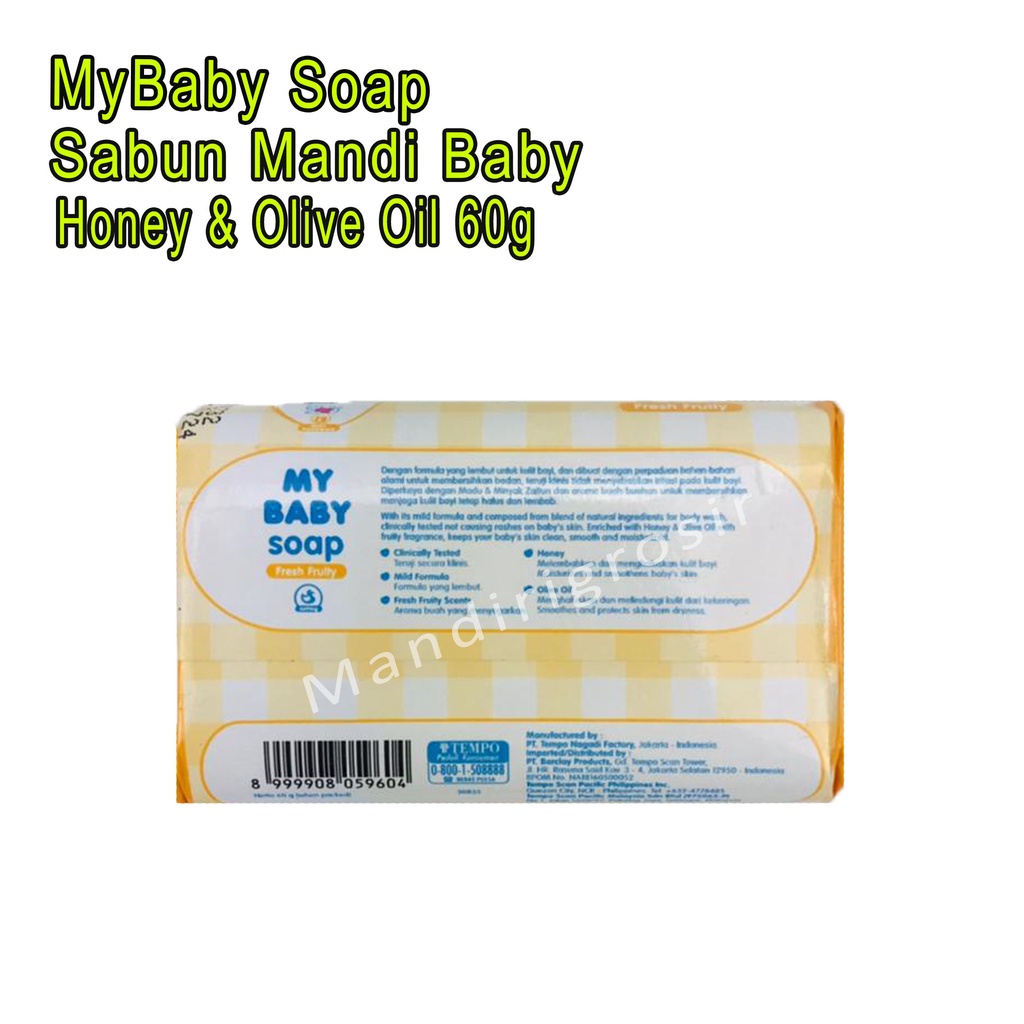 My Baby Soap Fresh Fruty * Sabun Mandi baby * Honey &amp; Olive Oil * 60g