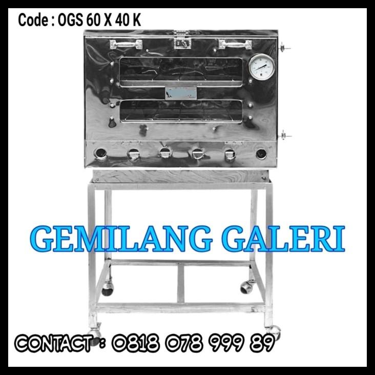 Oven Gas Stainless Steel 60 X 40 K + Thermo