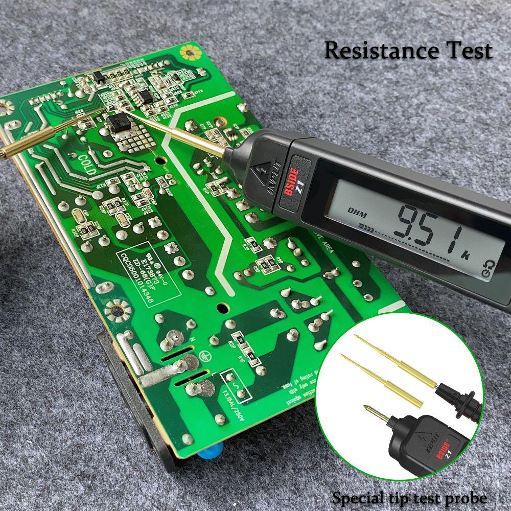 Top BSIDE Z1 pen Tester Detektor Tegangan Listrik True RMS Ohm Hz NCV