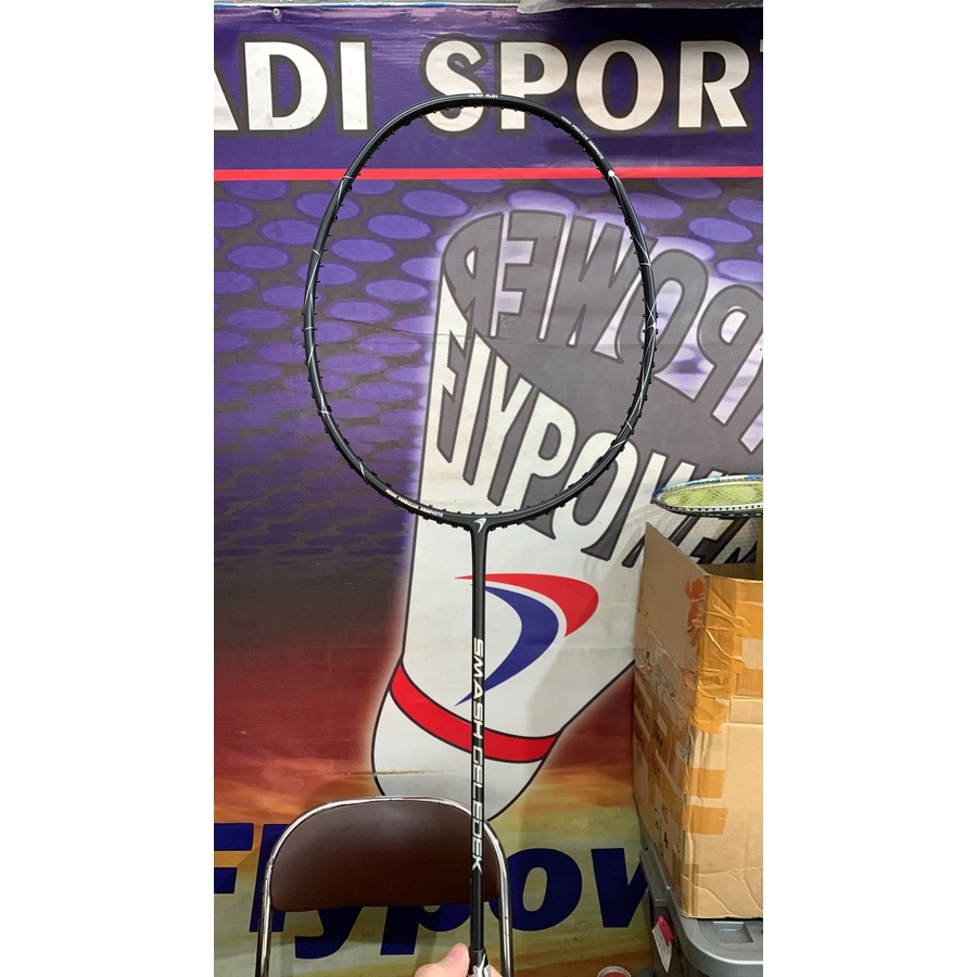 RAKET BADMINTON / BULUTANGKIS FLYPOWER SMASH GELEDEK RAKET BADMINTON - BLACK FREE & KAOS