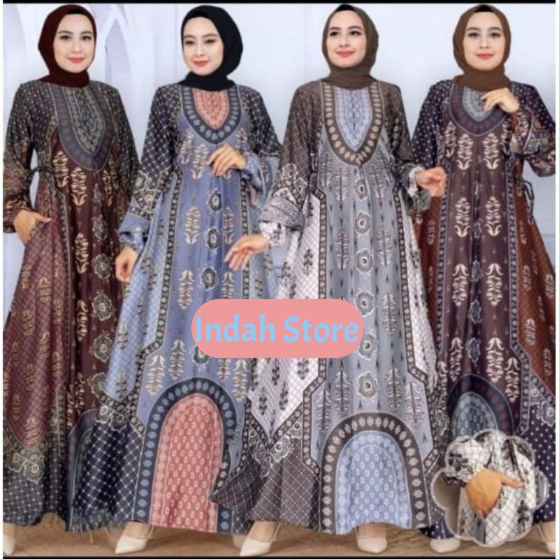 Gamis maxmara lux/Gamis jumbo/Motif Raflesia premium/Busui