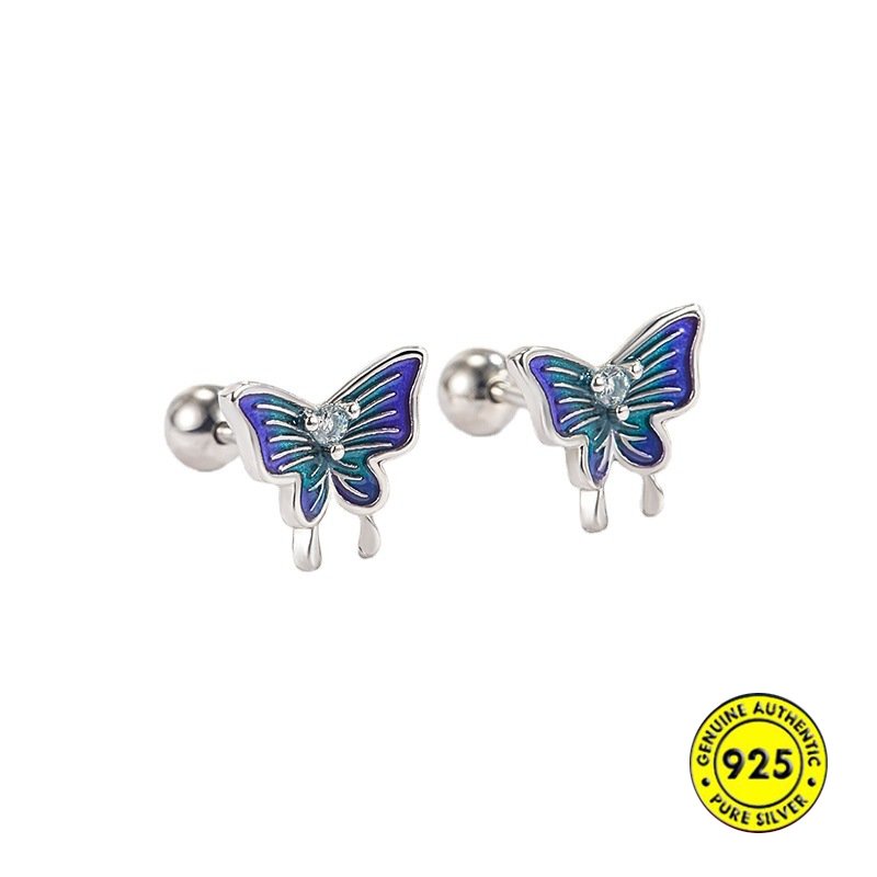 Anting Tusuk Kupu-Kupu Warna Warni Untuk Musim Panas U1026