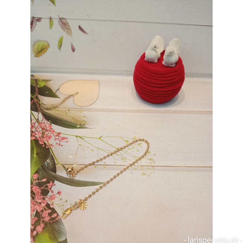 Gelang tangan biji lada emas asli