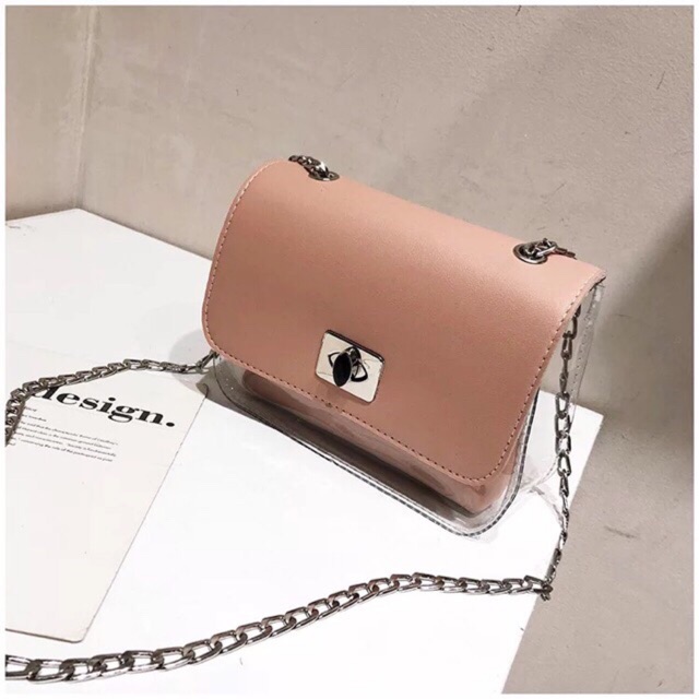 DS 307-48 TAS SELEMPANG TRANSPARAN BAG FASHION WANITA TAS BAHU SLINGBAG FASHION IMPORT