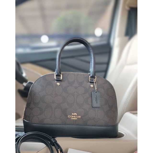 Coach Preloved F27583 Mini Sierra Signature Brown Authentic