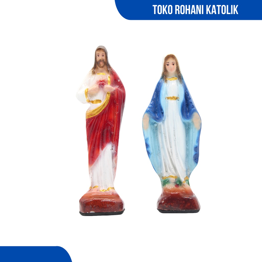 PATUNG YESUS-MARIA 10 cm/ PATUNG YESUS-MARIA MINI / PATUNG BUNDA MARIA / PATUNG TUHAN YESUS / PATUNG KATOLIK / PAJANGAN PATUNG KATOLIK