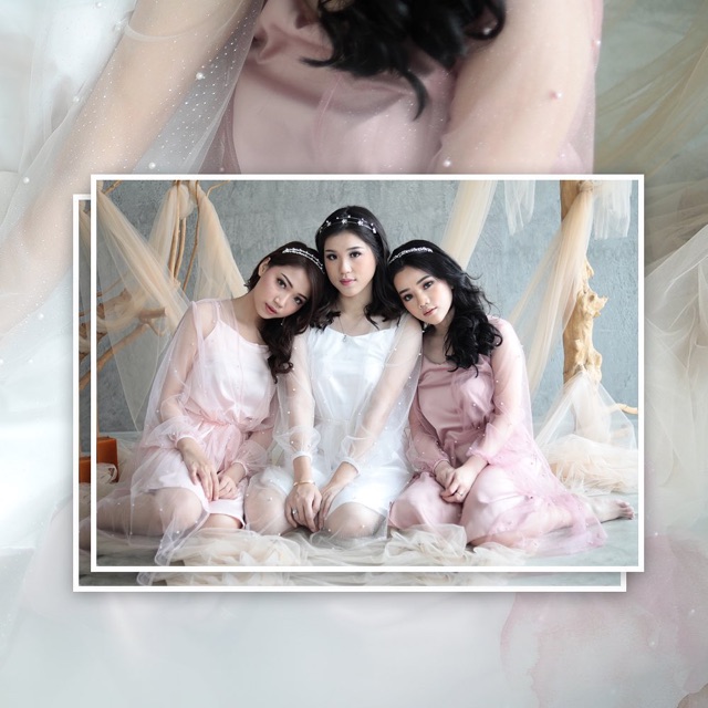 𝙏𝙪𝙩𝙪𝙡𝙡𝙚 Crystal Clear Pearlie Robe White Wedding Robe Pengantin Kimono Wedding Kimono Pengantin