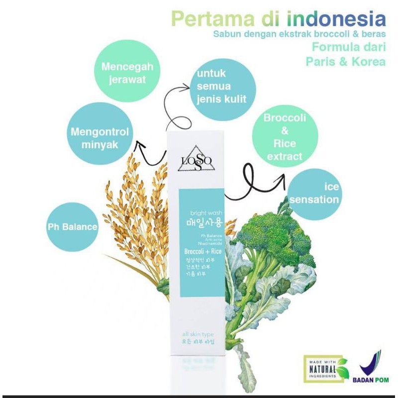 Losso Brightening Facial Wash paket super