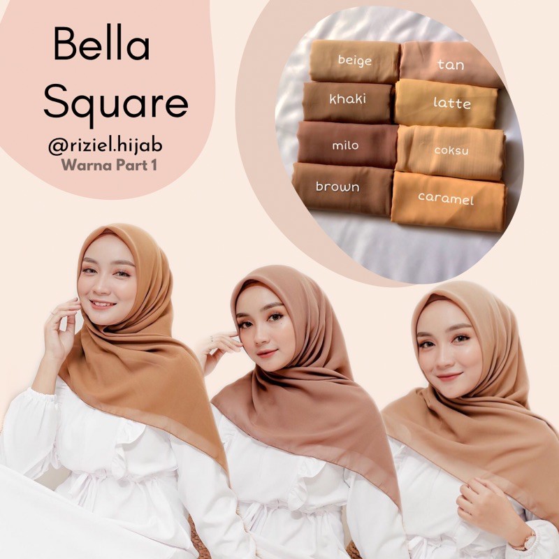 Bella Square Hijab Segi Empat Warna Part 1 | Shopee Indonesia