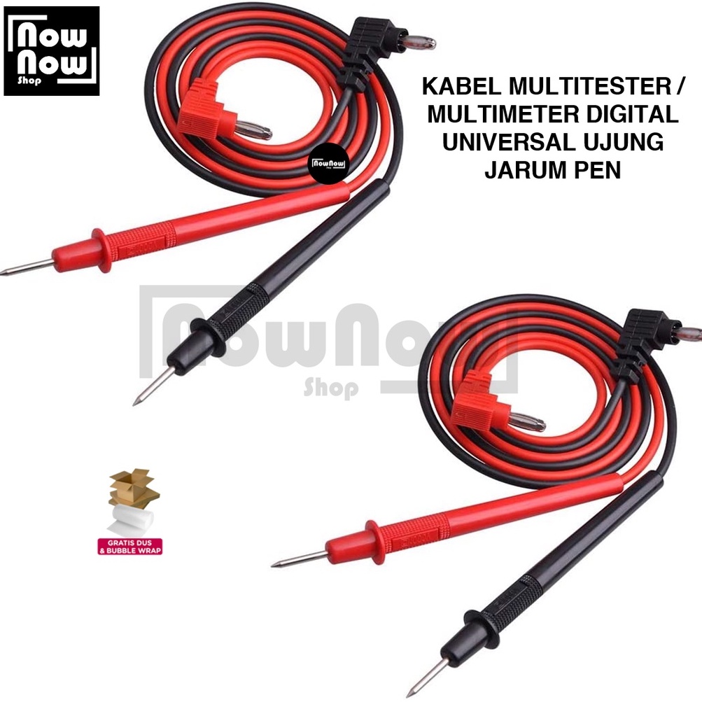 Kabel Multitester Digital MultiMeter Ujung Jarum Pen Universal Multi Tester Multi Meter Wire Cable