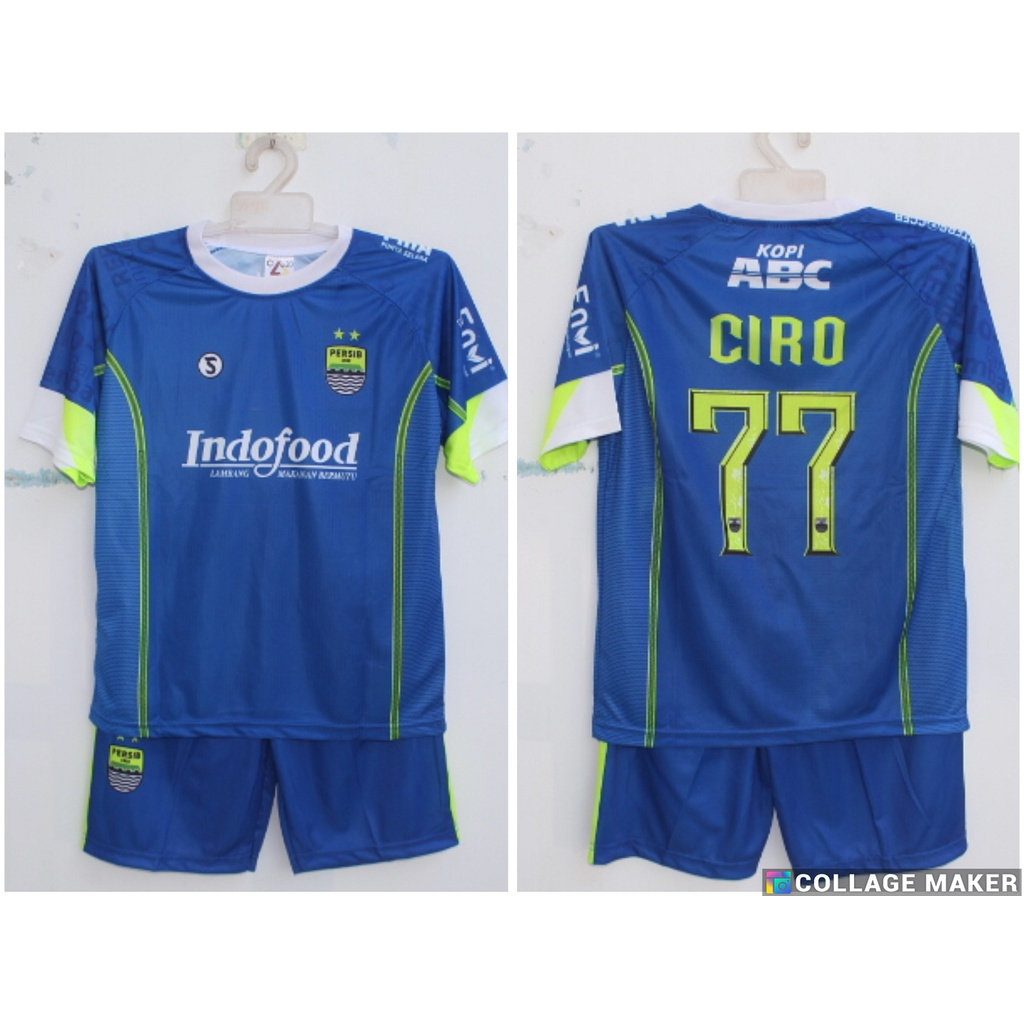 jersey baju bola anak persib bandung putih full printing