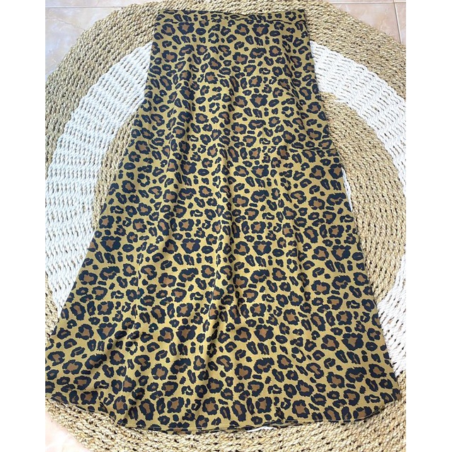 SKIRT SHAKILA A-LINE/ROK SERUT SHAKILA PREMIUM.Flare A-line.korean stlye. pakaian wanita fashion modis terupdate-ROK LEOPARD MOCCA