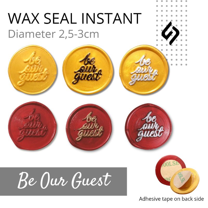 

Wax Seal Stamp Instant Be Our Guest D:2,5-3cm Wax Stamp wax coin Undangan Amplop Kado Souvenir Hampers Parcel wax seal stamp sticker