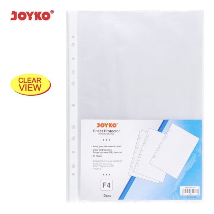 

tulis-alat-paket- sheet protector pelindung kertas joyko shp-201-10 f4 -paket-alat-tulis.