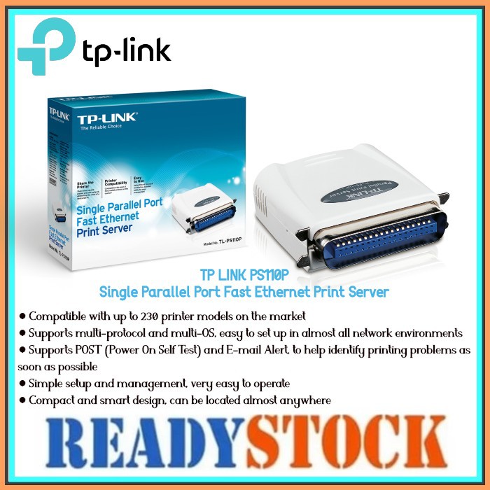 TPLINK TL-PS110P Print Server 1 Port Parallel