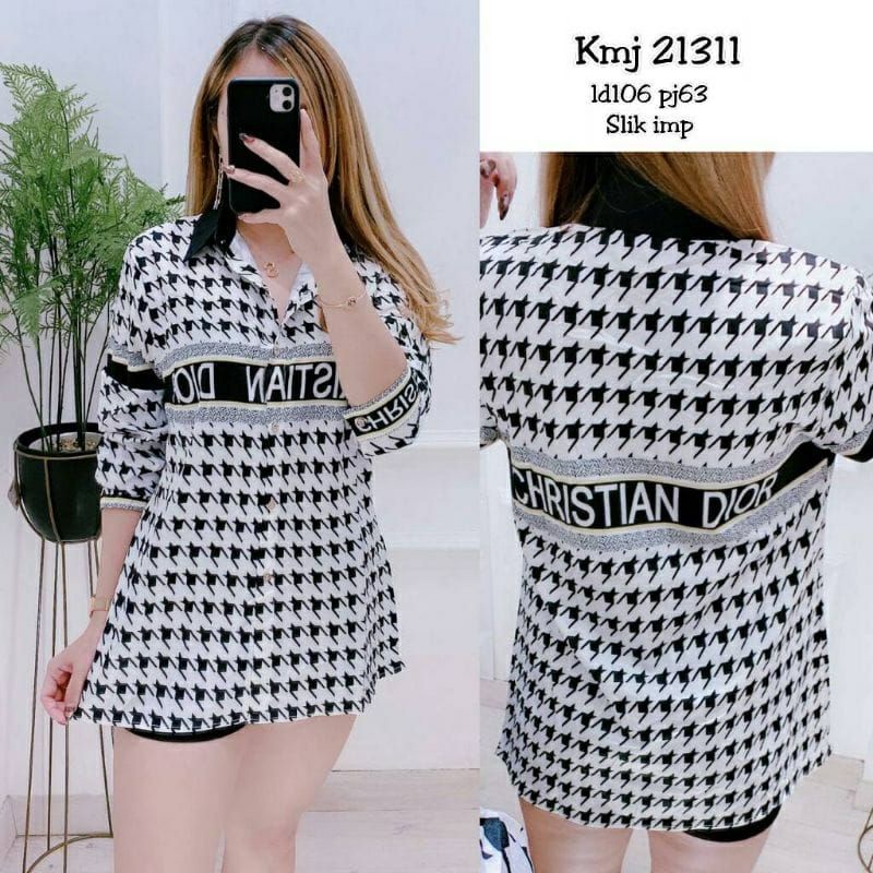 KEMEJA 21311 KEMEJA WANITA SILK IMPORT