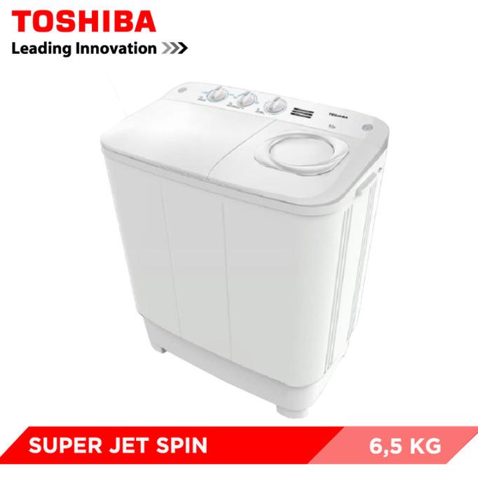 TOSHIBA Mesin Cuci 2 Tabung 6.5 kg VH-H75MN VH H75MN WW WB WR
