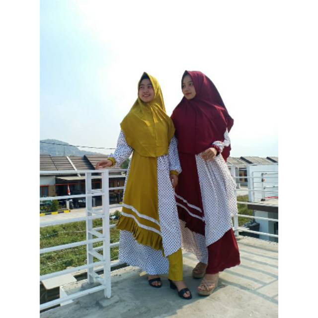 Aurora gamis syari mastcrepe set khimar
