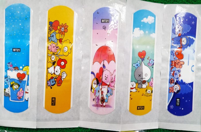 Plester Luka Handiplast Plaster Korea Motif Karakter Anak Isi 5Pcs