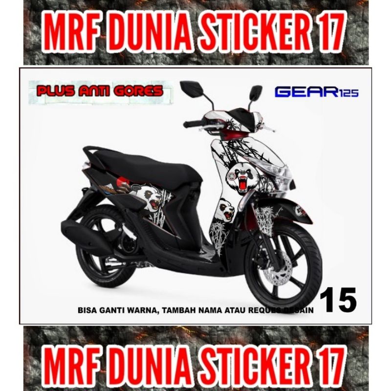 Sticker decal Yamaha Gear 125 Full Body Striping Motor Yamaha Gear 125 Sticker  Yamaha Gear 125 Deca