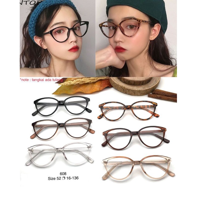FRAME SS CAT EYE | PHOTOCROMIC ANTI RADIASI BISA MINUS | KACAMATA WANITA | KACA MATA PLUS | KACAMATA TERBARU | KACA MATA TRENDY 608