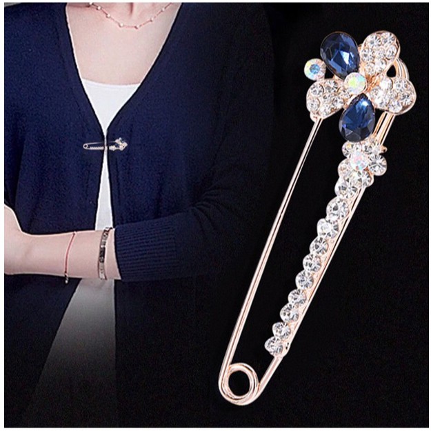 Ins Kepribadian Shiny Bros Berlian Imitasi Rusa Merak Bros Mutiara Unisex Bros Aksesoris indah-2