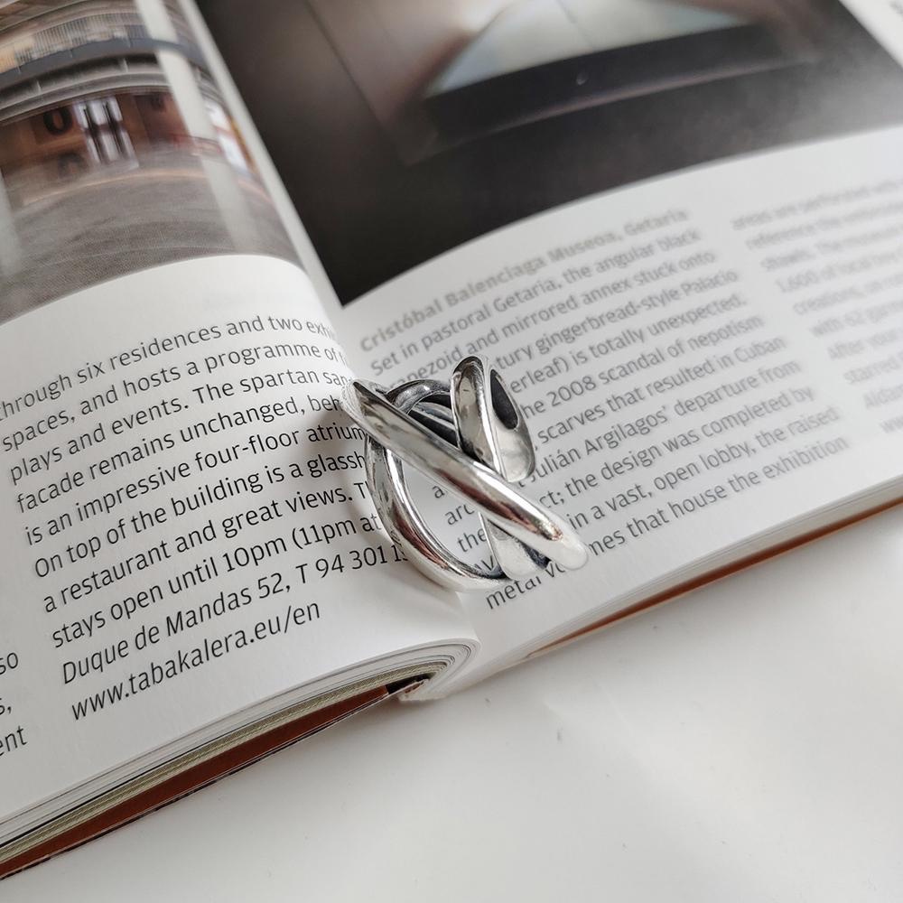 Mxbeauty Cincin Terbuka Dapat Disesuaikan Elegan Wanita Korea925 Sterling Silver Geometris Aksesoris Pesta Cewek