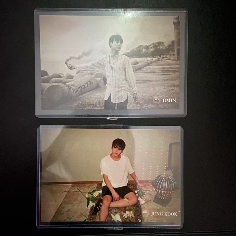 bts jungkook & jimin hyyh taiwan postcard photocard pc