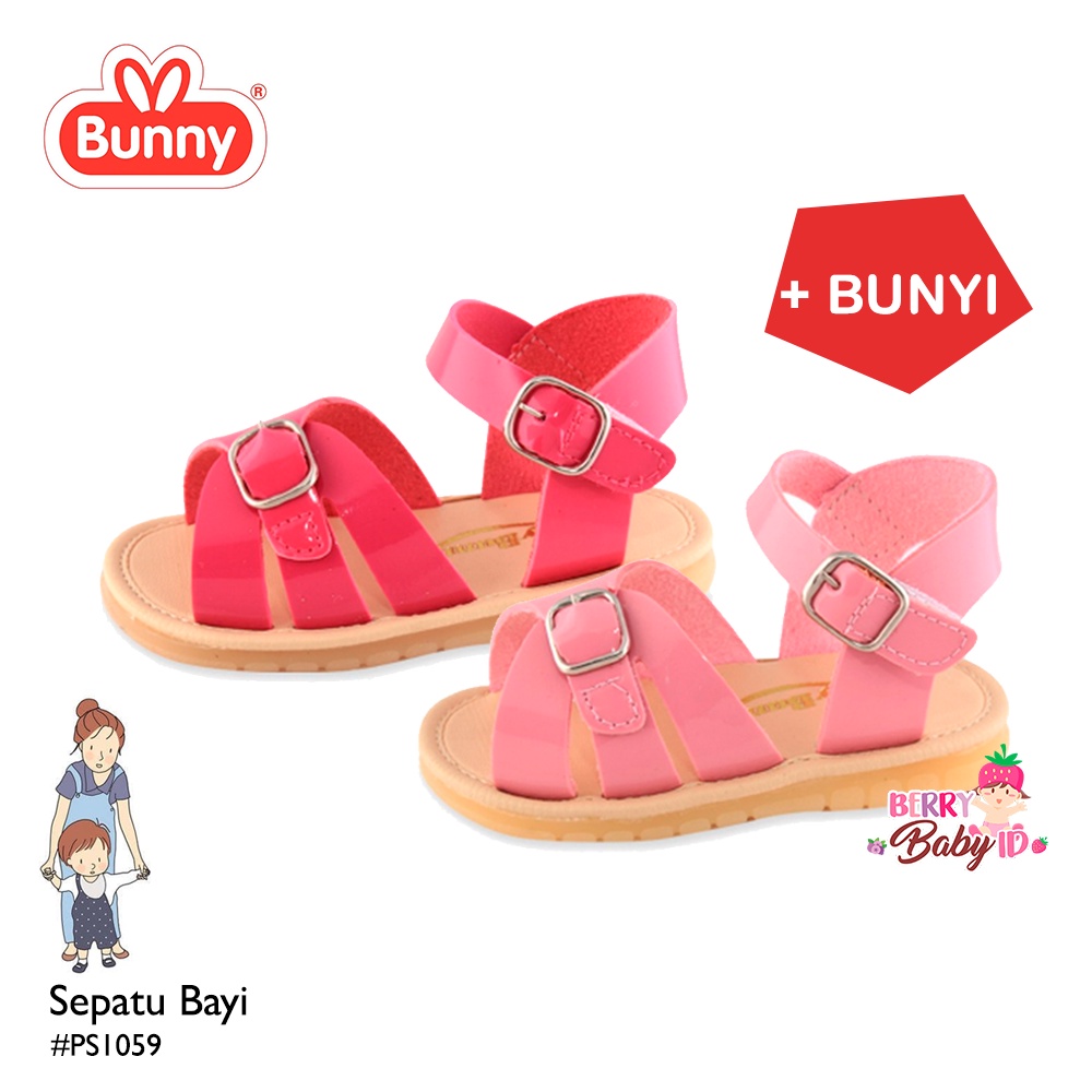 Lusty Bunny Sepatu Sandal Bayi Bunyi Cit Cit Prewalker LSH020 PS-1059 Berry Mart