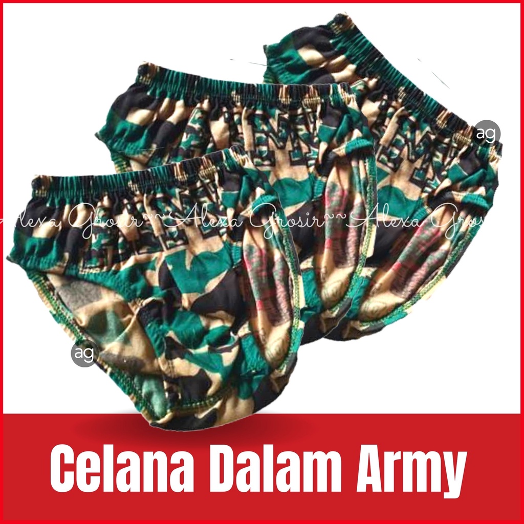 Celana dalam anak 1 Tahun Size S M L XL Army Doreng/ cd anak laki-laki /celana dalam anak murah cowok