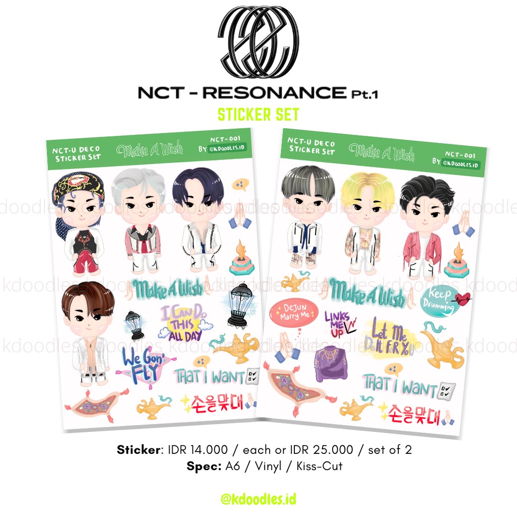 

NCT U - Make A wish Sticker Set (Stiker)