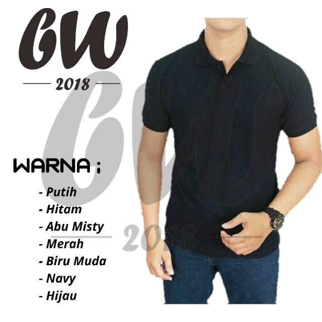 Kaos Polo Bahan Cotton Pique