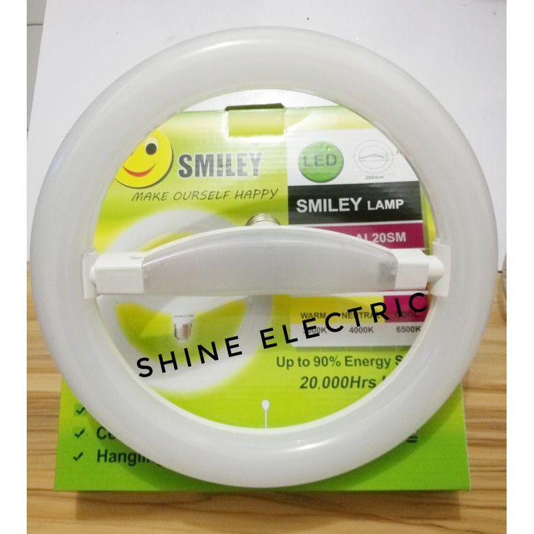 Lampu TL LED Bulat Ring 20w 20 Watt 20watt 20+2 w Putih E27