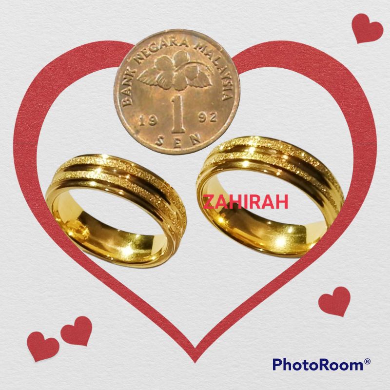 2 pcs cincin coin Malaysia asli tidak luntur