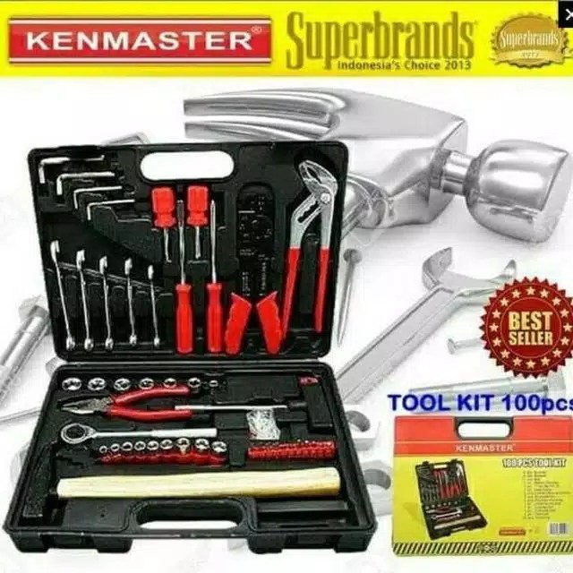 KenMaster Toolkit Tool Kit N2 100 pcs - Alat Tukang Set Lengkap