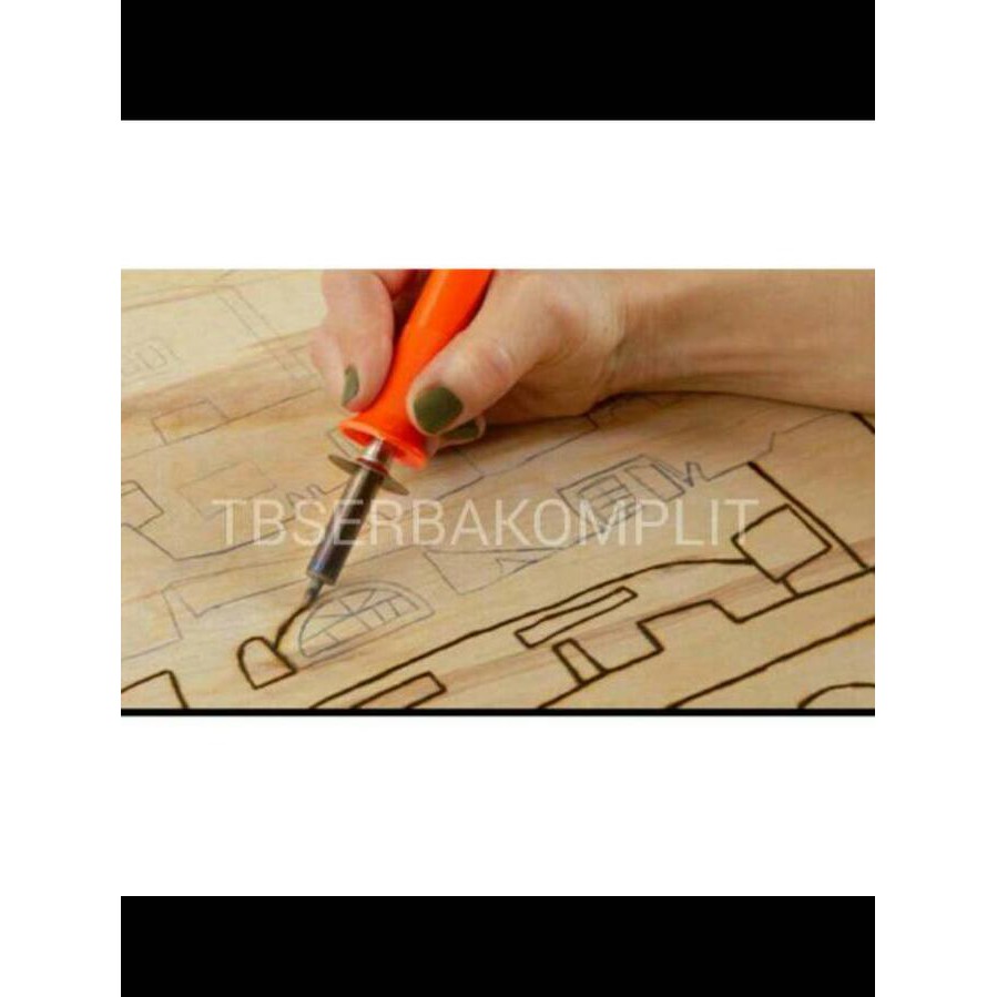 

Solder Bakar Lukis Kayu Bambu Papan Pen Set Woodburning Carving